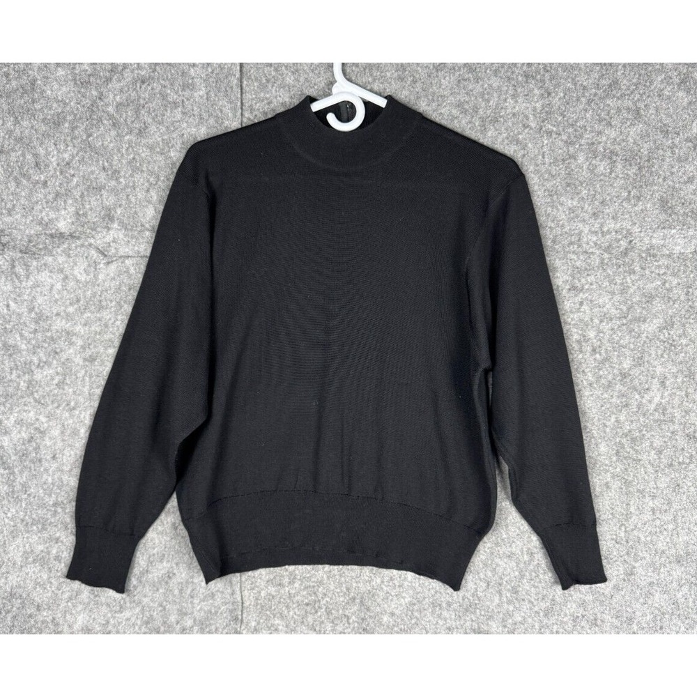 Ballantyne Sweater Adult Size 40 Black Merino 2000 New Wool Scotland Zip